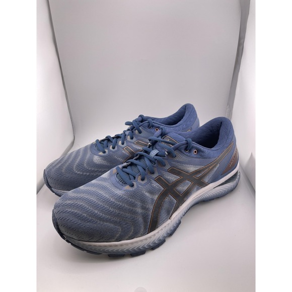 Asics Gel-Nimbus 22 Running Shoes Mens 11.5 Extra Wide Blue FlyteFoam 1011A682 - Picture 1 of 16